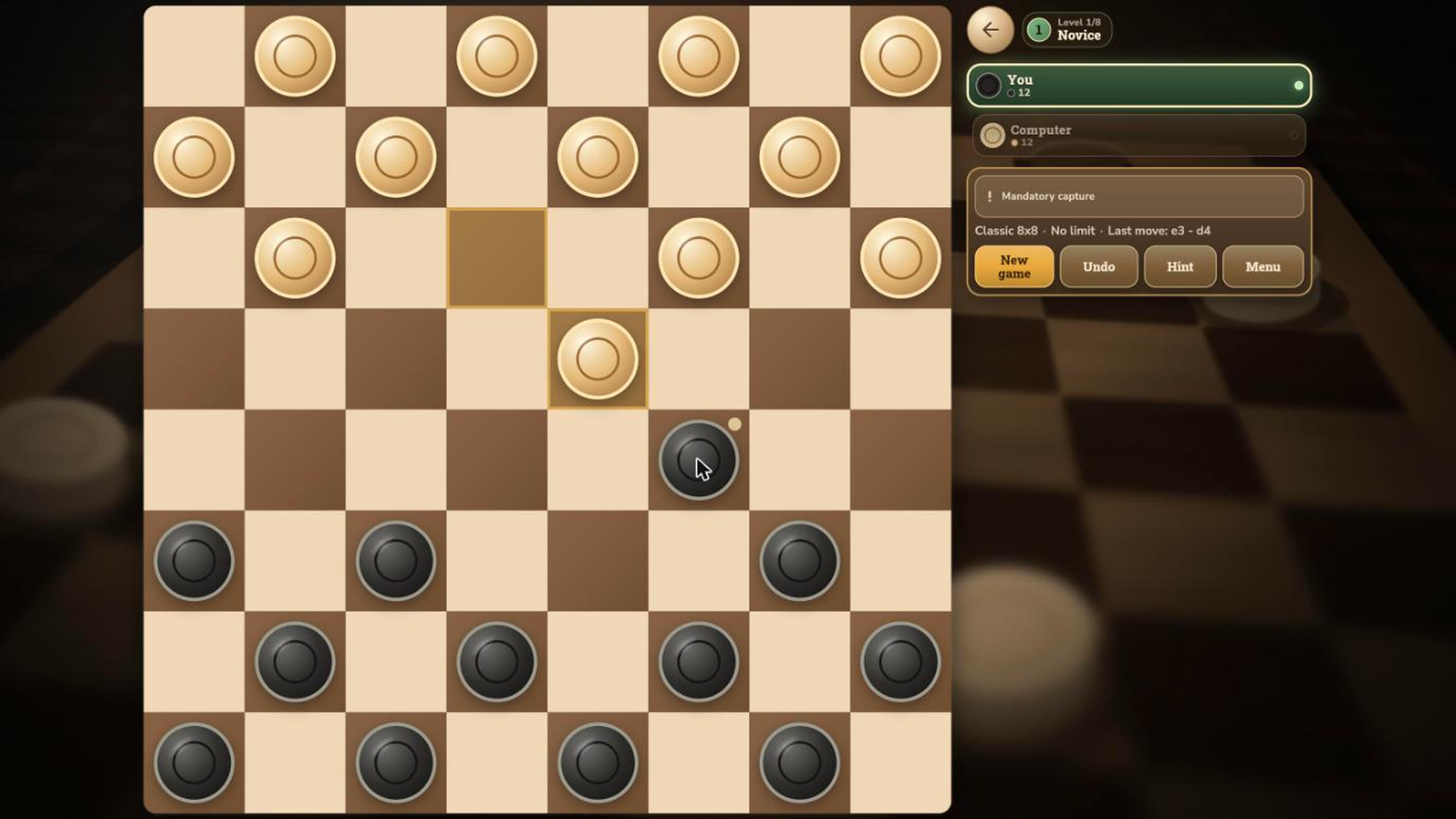 Screenshot of a game in progress